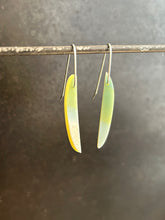Load image into Gallery viewer, LONG HORNS - Cast Resin Earrings in White, Sky, Jade and Lemon and Sterllng Silver
