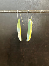 Load image into Gallery viewer, LONG HORNS - Cast Resin Earrings in White, Sky, Jade and Lemon and Sterllng Silver
