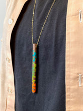 Load image into Gallery viewer, POST PENDANT - in Walnut Wood with Multicolor Resin 2
