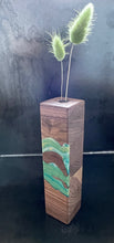 Load image into Gallery viewer, SMALL WALL VASE -  Walnut and Cast Resin
