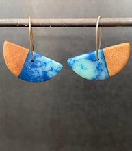 Load image into Gallery viewer, SCOOP - Cherry Earrings with Cerulean and Sky Blue Blend
