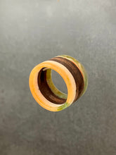 Load image into Gallery viewer, SIRCLE RING - Walnut Wood Ring with Multi Color Cast Resin
