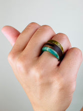 Load image into Gallery viewer, MOLLIS RING - Walnut Wood Ring with Multi Color Cast Resin 2
