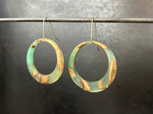 Load image into Gallery viewer, DRAPER OWLEYE - Sky and Teal Cast Resin Earrings
