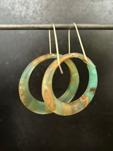 Load image into Gallery viewer, DRAPER OWLEYE - Sky and Teal Cast Resin Earrings
