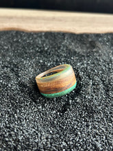 Load image into Gallery viewer, MOLLIS RING - Size 8 Cherry Wood Ring with Multi Color Cast Resin

