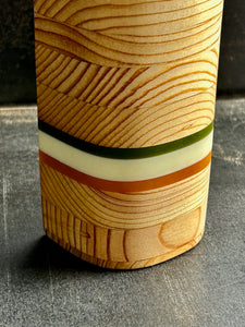 SELECT WALL VASE - Vintage Pine Wood and Cast Resin 2