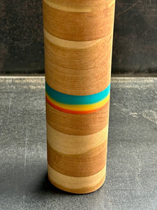 SELECT SMALL WALL VASE - Baton in American Cherry and Cast Resin