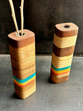 Load image into Gallery viewer, PACIFIC PETITE WALL VASE in Austin Cedar Elm Wood with Cast Resin

