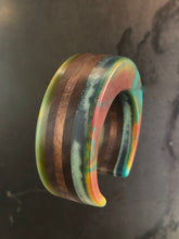 Load image into Gallery viewer, SMALL VEGA CUFF  - Walnut Wood Cuff with Multicolor Cast Resin 1
