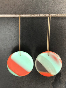 CLARO LONG ROUNDER - Clear Resin with Sky and Orange Red