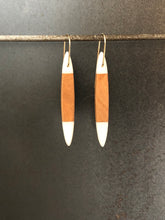 Load image into Gallery viewer, ONO - Cherry Wood Earrings with White Resin 2
