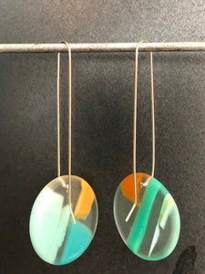 CLARO LONG ROUNDER - Clear Resin with Sky, Teal and Orange