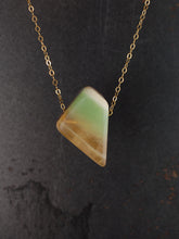 Load image into Gallery viewer, ARD pendant necklace in walnut and jade blend of cast resin
