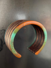 Load image into Gallery viewer, MEDIUM UNA CUFF  - Walnut Wood Cuff with Multicolor Cast Resin
