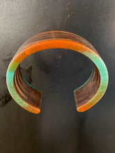 Load image into Gallery viewer, MEDIUM UNA CUFF  - Walnut Wood Cuff with Multicolor Cast Resin
