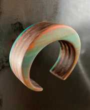 Load image into Gallery viewer, LARGE VEGA CUFF - Walnut Wood Cuff with Multicolor Cast Resin
