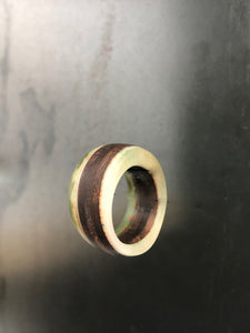 MOLLIS RING - Walnut Wood Ring with Multi Color Cast Resin